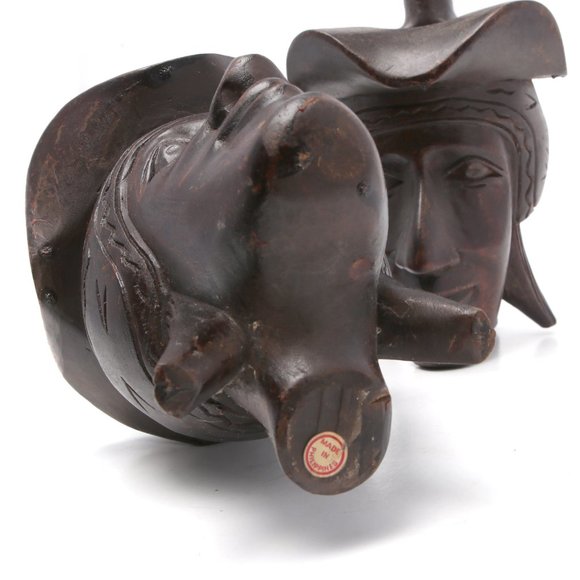 Vintage Indonesian Hand Carved Wood Tribal Figural Water Dipper Ladle Wall Decor - Picture 8 of 12